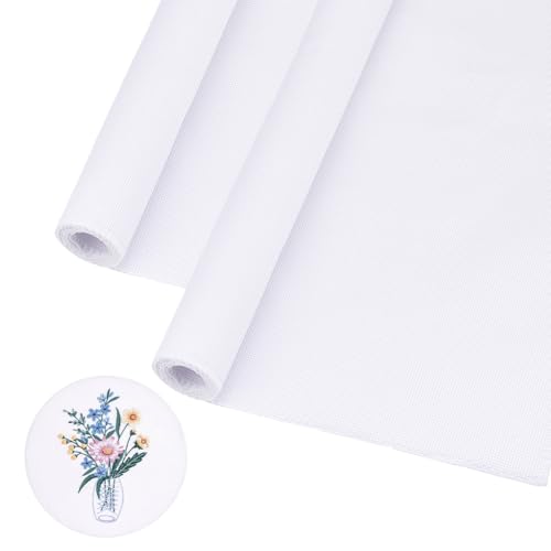 PH PandaHall 2pcs Kreuzstich Aida Stoff, Kreuzstich-Stoff 20 durch 39-Zoll Kreuzstich-Stoff Stickerei-Stoff Weißer klassischer Aida-Stoff 16 Count für Stickerei Anfänger Needlework Kreuzstich von PH PandaHall