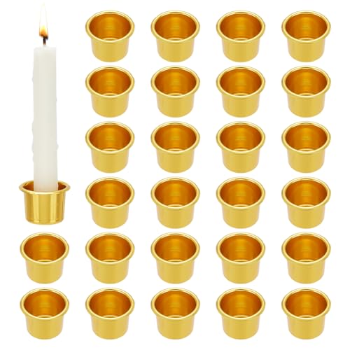 PH PandaHall 30 Stück Goldene Kerzenhalter 27mm Kerzenständer Becher Metall Kerzenbecher Tropfschutz Für Kerzen Aus Aluminium Für Die Kerzenherstellung Tischdekoration von PH PandaHall