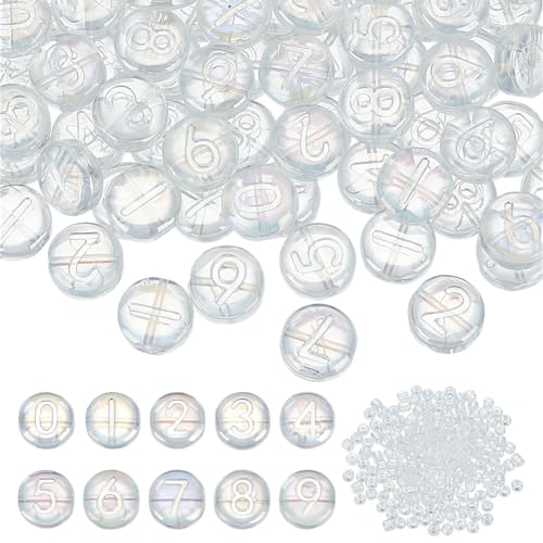 PH PandaHall 300 Stück Transparente Zahlenperlen Aus Glas Flache Runde Zahlenperlen 10mm ab Bunte Zahlenperlen Kleine Abstandsperlen Zur Schmuckherstellung PH PandaHall 300 Stück Transparente Zahlenperlen Aus Glas Flache Runde Zahlenperlen 10mm ab Bunte Zahlenperlen Kleine Abstandsperlen Zur Schmuckherstellung von PH PandaHall