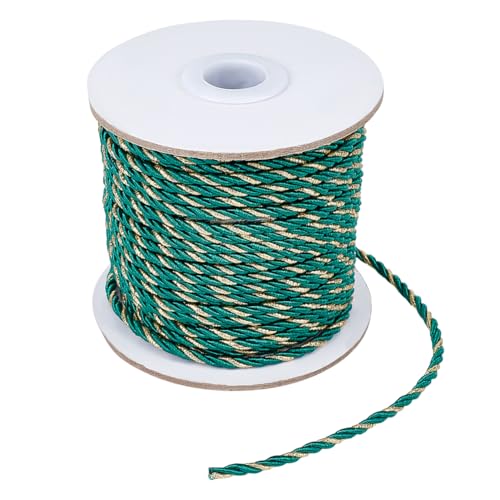 PH PandaHall 33 m 3 Lagige Gedrehte Kordel 3mm Grün Dekorative Kordelverzierung Metallisch Geflochtenes Seil Glänzende Ehrenkordeln Für Zuhause Handfasting Weihnachten Abschlussfeiern Dekoration PH PandaHall 33 m 3 Lagige Gedrehte Kordel 3mm Grün Dekorative Kordelverzierung Metallisch Geflochtenes Seil Glänzende Ehrenkordeln Für Zuhause Handfasting Weihnachten Abschlussfeiern Dekoration von PH PandaHall