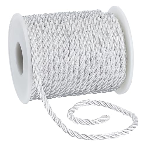 PH PandaHall 3mm 21.9 Yards Weiße Gedrehte Kordel 3 Lagen Geflochtene Kordel Mit Spule Dekorativer Gedrehter Satin Glitzerseil Geflochtene Kordel Zum Basteln Wohnkultur Vorhänge Fliege Graduierung PH PandaHall 3mm 21.9 Yards Weiße Gedrehte Kordel 3 Lagen Geflochtene Kordel Mit Spule Dekorativer Gedrehter Satin Glitzerseil Geflochtene Kordel Zum Basteln Wohnkultur Vorhänge Fliege Graduierung von PH PandaHall