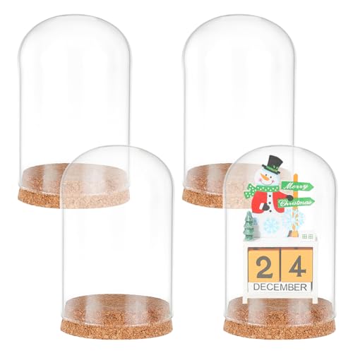 PH PandaHall 4 Stück Cloche Glaskuppel Glasdisplay Cloche Glockenglas Mit Korkboden Kuppelabdeckung Dekoratives Glas Für Die Blumenaufbewahrung Zuhause Weihnachtsfeier Dekoration 8x12cm PH PandaHall 4 Stück Cloche Glaskuppel Glasdisplay Cloche Glockenglas Mit Korkboden Kuppelabdeckung Dekoratives Glas Für Die Blumenaufbewahrung Zuhause Weihnachtsfeier Dekoration 8x12cm von PH PandaHall