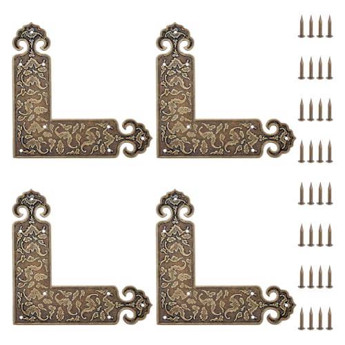 PH PandaHall 4 Stück Prägestempel Dekorative Eckschutzprofile L-förmige Kantenabdeckungen Antikbronze Flachleiste mit 32 Stück Schrauben für Möbel Tische Boxen Schränke Stühle Schmuckschachteln Fälle PH PandaHall 4 Stück Prägestempel Dekorative Eckschutzprofile L-förmige Kantenabdeckungen Antikbronze Flachleiste mit 32 Stück Schrauben für Möbel Tische Boxen Schränke Stühle Schmuckschachteln Fälle von PH PandaHall