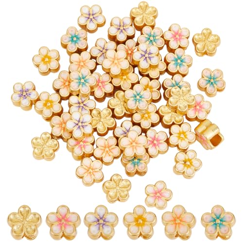 PH PandaHall 48pcs 6 Farben Blume Perlen Floral Emaille-Perlen Metall Lose Abstandshalter Perlen Gold Perlen für DIY Halsketten Armbänder Freundschaft Schmuck machen Handwerk Thanksgiving Weihnachten PH PandaHall 48pcs 6 Farben Blume Perlen Floral Emaille-Perlen Metall Lose Abstandshalter Perlen Gold Perlen für DIY Halsketten Armbänder Freundschaft Schmuck machen Handwerk Thanksgiving Weihnachten von PH PandaHall