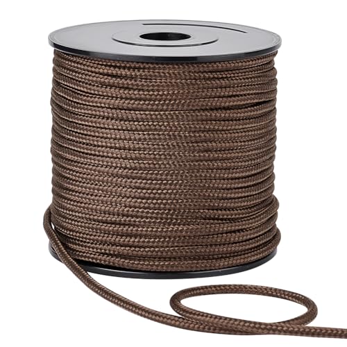 PH PandaHall 54,68 Yards (50m) Nylonseil, 3mm braunes Schnurband für Jalousien, Fallschirmschnur für Wandhalter, Taschen, Bodenplatten für Camping, Wandern und Outdoor Aktivitäten von PH PandaHall