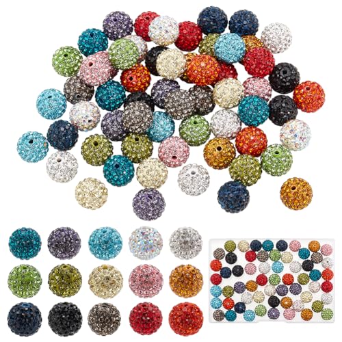 PH PandaHall 60 Stück 12 mm Pavé Disco Kugelperlen 15 Farben Strass Tonperlen Runde Kristallperlen Diamantperlen Abstandsperlen Für Schmuck Halsketten Ohrringe Bastelarbeiten PH PandaHall 60 Stück 12 mm Pavé Disco Kugelperlen 15 Farben Strass Tonperlen Runde Kristallperlen Diamantperlen Abstandsperlen Für Schmuck Halsketten Ohrringe Bastelarbeiten von PH PandaHall