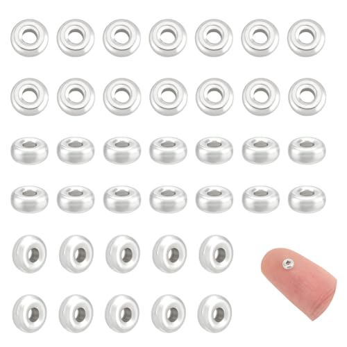 PH PandaHall 60 Stück 925 Abstandsperlen Aus Sterlingsilber Flache Runde Rondelle Perlen Aus Sterlingsilber 3mm Zur Schmuckherstellung Ohrringe Armbänder Halsketten PH PandaHall 60 Stück 925 Abstandsperlen Aus Sterlingsilber Flache Runde Rondelle Perlen Aus Sterlingsilber 3mm Zur Schmuckherstellung Ohrringe Armbänder Halsketten von PH PandaHall