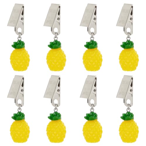 PH PandaHall 8 Stück Ananas Tischdeckengewicht Früchte Tischdeckengewicht Harz Tuchgewichte Clips Tischdeckengewichte Mit Metallklammern Für Outdoor Garten Party Hochzeit von PH PandaHall