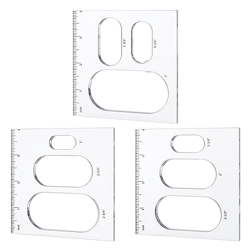 PH PandaHall 9 in 3 ovale Inlay Vorlagen Acryl Frässchablonen Vorlage Zeichnungsmaßstab Lineal Fräsvorrichtung Vorlagen Messwerkzeug Für Anfänger Professionelle Holzbearbeitung Zu Hause 101.5 mm von PH PandaHall