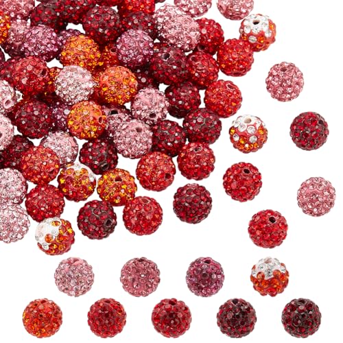 PH PandaHall 90 Stück 10mm Kristallperlen 9 Farben Rote Strasssteine Perlen Diamantperlen Pflastersteine Discokugel Perlen Polymer Ton Perlen Für Stifte Armbänder Halsketten Schmuckherstellung PH PandaHall 90 Stück 10mm Kristallperlen 9 Farben Rote Strasssteine Perlen Diamantperlen Pflastersteine Discokugel Perlen Polymer Ton Perlen Für Stifte Armbänder Halsketten Schmuckherstellung von PH PandaHall