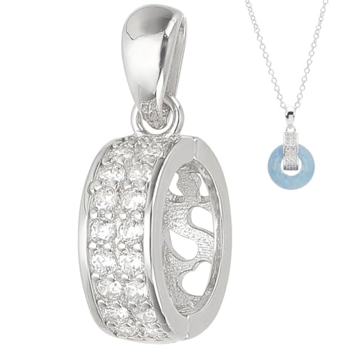 PH PandaHall 925 Sterling Silber Verstärker Verschluss Halskettenverlängerer Schmuckverschlüsse Verbindungsstück Für DIY Schmuckzubehör Basteln Platin Farbe von PH PandaHall
