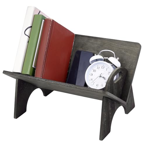 PH PandaHall Holz Kippen Bücherregal, Tisch Bücherregal Desktop Regal Organizer Display Stand Buch Aufbewahrung Rack für Büro Wohnzimmer Schlafzimmer CDs Kochbuch Anzeige, Größe 40x25.6x24.5cm von PH PandaHall