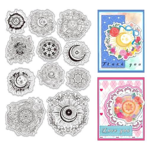 PH PandaHall Magic Array Clear Stamps Set 11 Stück Gummistempel Im Vintage Stil Silikon Klarstempel Wiederverwendbare Transparente Stempel Für Die Herstellung von Scrapbooking Karten PH PandaHall Magic Array Clear Stamps Set 11 Stück Gummistempel Im Vintage Stil Silikon Klarstempel Wiederverwendbare Transparente Stempel Für Die Herstellung von Scrapbooking Karten von PH PandaHall