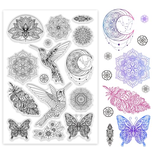 PH PandaHall Mandela Silikon Stempel Transparente Stempel Mit Blumen/Vogel/Schmetterlingsmotiv Gummistempel Für Die Kartengestaltung DIY Scrapbooking Kunsthandwerk Stempeln PH PandaHall Mandela Silikon Stempel Transparente Stempel Mit Blumen/Vogel/Schmetterlingsmotiv Gummistempel Für Die Kartengestaltung DIY Scrapbooking Kunsthandwerk Stempeln von PH PandaHall