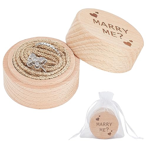 PH PandaHall "Marry Me Ringbox Ring Display Halter Aus Holz Mit Weißem Organza Beutel Vintage Ring Träger Box Aus Holz Rustikale Ring Träger Box Mit Linie Für Hochzeitszeremonie Jubiläumsgeschenke PH PandaHall "Marry Me Ringbox Ring Display Halter Aus Holz Mit Weißem Organza Beutel Vintage Ring Träger Box Aus Holz Rustikale Ring Träger Box Mit Linie Für Hochzeitszeremonie Jubiläumsgeschenke von PH PandaHall