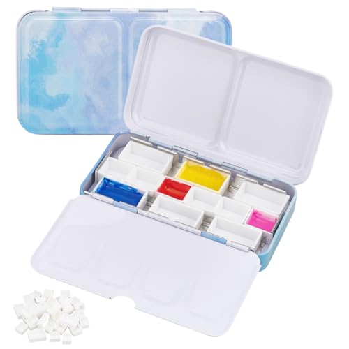 PH PandaHall Metall Leerer Farbbehälter Mit 24 Stück 2 Ml Pfännchen/12 Stück 3.2 Ml Pfännchen Leere Aquarellpalette Aus Zinn Reise Aquarellbox Für Künstler Studenten Reiseetui Kunstbedarf PH PandaHall Metall Leerer Farbbehälter Mit 24 Stück 2 Ml Pfännchen/12 Stück 3.2 Ml Pfännchen Leere Aquarellpalette Aus Zinn Reise Aquarellbox Für Künstler Studenten Reiseetui Kunstbedarf von PH PandaHall