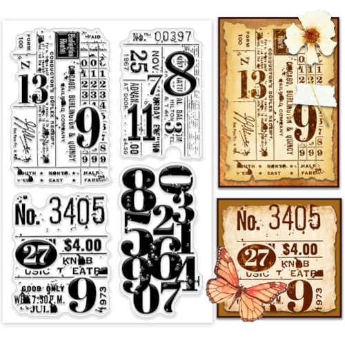 PH PandaHall Retro Zahlen Klare Stempel Für Die Kartenherstellung, Background Board Gummistempel Vintage Transparente Silikon Stempel für DIY Scrapbooking, Geschenkanhänger PH PandaHall Retro Zahlen Klare Stempel Für Die Kartenherstellung, Background Board Gummistempel Vintage Transparente Silikon Stempel für DIY Scrapbooking, Geschenkanhänger von PH PandaHall