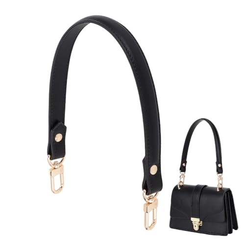 PH PandaHall Schwarzer Handtaschenriemen Aus PU Leder 45 cm Kurzer Taschenriemen Ersatz Lederriemen Für Taschengriffe Mit Verschlüssen Für Handtaschen Aktentaschen Tragetaschen Unterarmtaschen von PH PandaHall