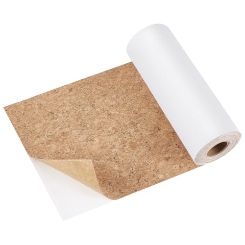 PH PandaHall Selbstklebende Korkrolle Für Untersetzer Korkgewebeband Zur Möbelreparatur Wandschublade Heimdekoration Korkplatten 15cm Breit 3 m/Rolle von PH PandaHall