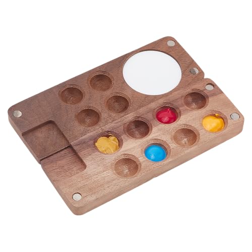 PH PandaHall Skizzenbuch Palette aus Holz Tragbare Aquarellpalette Skizzenbuch Palette 12 Raster Mini-Reise-Farbbehälter Box Winzige Aquarellmalerei Maler Künstler Zeichnung Geschenk PH PandaHall Skizzenbuch Palette aus Holz Tragbare Aquarellpalette Skizzenbuch Palette 12 Raster Mini-Reise-Farbbehälter Box Winzige Aquarellmalerei Maler Künstler Zeichnung Geschenk von PH PandaHall