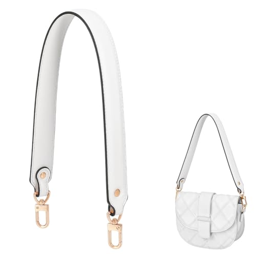 PH PandaHall Taschengurt Aus Echtem Leder Kurz Weiß 57.6cm Ersatz Taschengriffe Aus Leder Für Handtaschengurte Mit Verschlüssen Zur Herstellung von Handtaschen von PH PandaHall