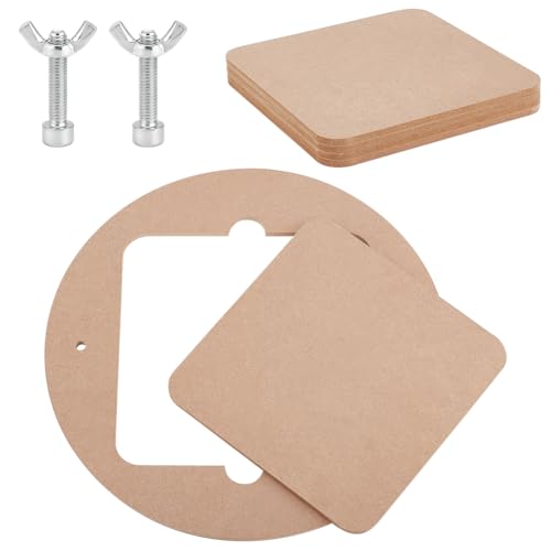 PH PandaHall Töpferei Fledermäuse Werkzeuge Portable Clay Wedging Board 32cm runde äußere Fledermaus mit 5 Stück 20cm quadratischen Innenschlägern für Töpfer und Tonkünstler von PH PandaHall