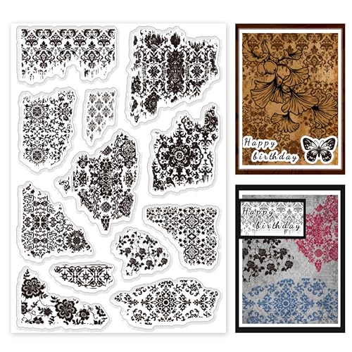 PH PandaHall Transparentes Stempelset Mit Vintage Textur Hintergrund 12 Stück Transparenter Gummistempel Retro Silikonstempel Für Die Kartengestaltung Fotoalbum Dekoration PH PandaHall Transparentes Stempelset Mit Vintage Textur Hintergrund 12 Stück Transparenter Gummistempel Retro Silikonstempel Für Die Kartengestaltung Fotoalbum Dekoration von PH PandaHall