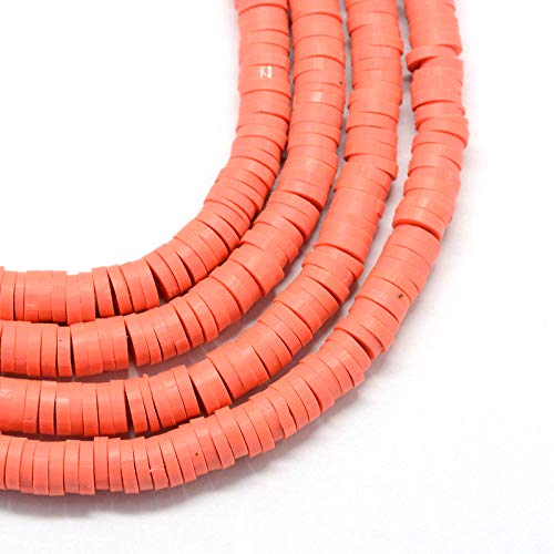 PandaHall 1 Strang 8 mm flache, runde Polymer-Ton-Abstandshalter, lose Perlen, Scheibenform, handgefertigt, Heishi-Ton, Perlen für Ohrringe, Halsketten, Armbänder, Schmuckherstellung, helle Koralle PandaHall 1 Strang 8 mm flache, runde Polymer-Ton-Abstandshalter, lose Perlen, Scheibenform, handgefertigt, Heishi-Ton, Perlen für Ohrringe, Halsketten, Armbänder, Schmuckherstellung, helle Koralle von PH PandaHall