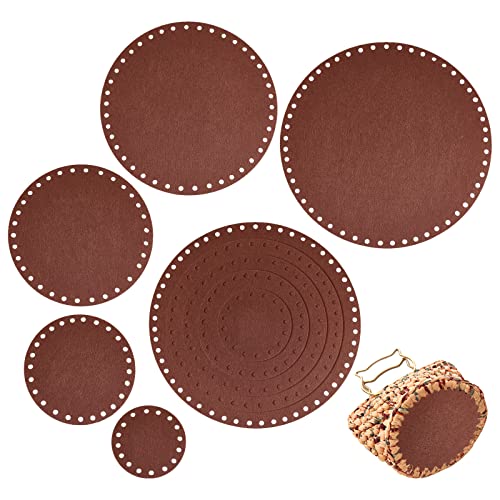 PandaHall 10 Stück 5 Größen Filzkorbboden 3.9~11.8,(5) cm Flacher Runder Kreis Blanko Häkelkorb Stoffbasis Für DIY Korb Häkeln Aufbewahrungskörbe Garnbeutel Weben Handwerk Kaffee von PH PandaHall