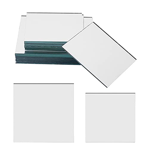 PandaHall 20 Stück Quadratische Glasspiegelfliesen 2 Größe Spiegelfliesen Winzige Spiegel Mosaik Spiegel Zum Falten Kompakter Spiegelabdeckungsformen, Wohnkultur Und Basteln 7.6x7.6cm/10x10cm von PH PandaHall