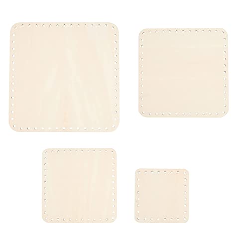 PandaHall 4 Stück Korbboden Für Rattan Quadratisches Holzkorb-Basisset Korb Cane Wicker Woven Board Mit 3mm Löchern Für Die Herstellung von DIY-Bodenkörben Stifthaltern, 10/15/17/20cm PandaHall 4 Stück Korbboden Für Rattan Quadratisches Holzkorb-Basisset Korb Cane Wicker Woven Board Mit 3mm Löchern Für Die Herstellung von DIY-Bodenkörben Stifthaltern, 10/15/17/20cm von PH PandaHall