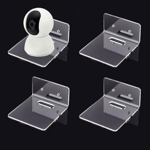 Pandahall 4 Wandregale, Acryl Schwebende Regale Kleine Mini Wand Regalleisten Selbstklebende Hängeregale Für Intelligente Lautsprecher Actionfiguren Mit Kabelclips Klebe Und Bohrinstallation von PH PandaHall