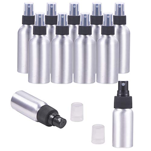 PandaHall Elite 10 Stück 120ml nachfüllbar Aluminium Flaschen Platin Nebel Spray Flaschen kleine Metall Zerstäuber Flaschen von PH PandaHall