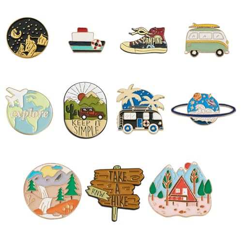 PandaHall Emaille Pin Badges Cartoon Brosche Pin Badges für Kleidung Taschen Jacken Zubehör Supplies von PandaHall