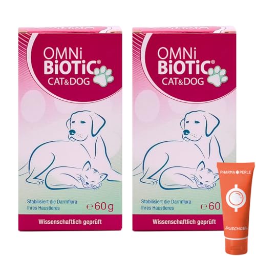 Omni-BiOTiC CAT & Dog 2X 60 g Pulver I Probiotisches Ergänzungsfuttermittel für Katzen & Hunde I Unterstützung der natürlichen Darmflora bei Verdauungsproblemen I Spar-Set Plus Pharma Perle givea-Way Omni-BiOTiC CAT & Dog 2X 60 g Pulver I Probiotisches Ergänzungsfuttermittel für Katzen & Hunde I Unterstützung der natürlichen Darmflora bei Verdauungsproblemen I Spar-Set Plus Pharma Perle givea-Way von PHARMA PERLE