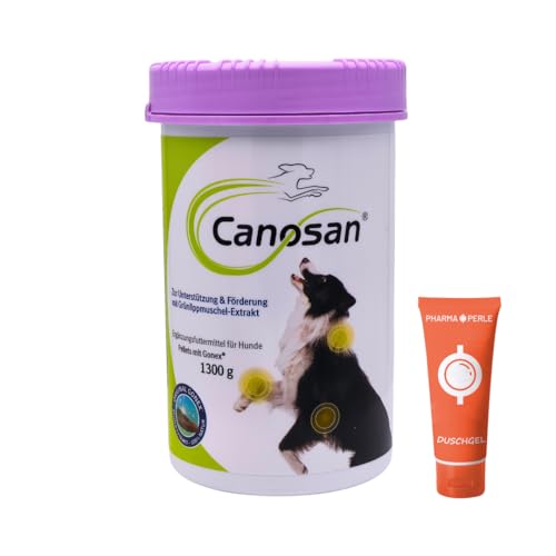 Canosan Pellets 1x 1300 g I Ergänzungsfuttermittel mit Gonex zur Unterstützung der Gelenkgesundheit I für Hunde Aller Altersklassen I Gelenke, Bänder, Sehnen I Spar-Set Plus Pharma Perle give-Away Canosan Pellets 1x 1300 g I Ergänzungsfuttermittel mit Gonex zur Unterstützung der Gelenkgesundheit I für Hunde Aller Altersklassen I Gelenke, Bänder, Sehnen I Spar-Set Plus Pharma Perle give-Away von PHARMA PERLE