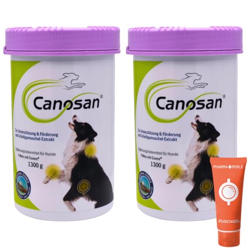 Canosan Pellets 2X 1300 g I Ergänzungsfuttermittel mit Gonex zur Unterstützung der Gelenkgesundheit I für Hunde Aller Altersklassen I Gelenke, Bänder, Sehnen I Spar-Set Plus Pharma Perle give-Away Canosan Pellets 2X 1300 g I Ergänzungsfuttermittel mit Gonex zur Unterstützung der Gelenkgesundheit I für Hunde Aller Altersklassen I Gelenke, Bänder, Sehnen I Spar-Set Plus Pharma Perle give-Away von PHARMA PERLE