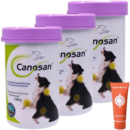 Canosan Pellets 3X 1300 g I Ergänzungsfuttermittel mit Gonex zur Unterstützung der Gelenkgesundheit I für Hunde Aller Altersklassen I Gelenke, Bänder, Sehnen I Spar-Set Plus Pharma Perle give-Away Canosan Pellets 3X 1300 g I Ergänzungsfuttermittel mit Gonex zur Unterstützung der Gelenkgesundheit I für Hunde Aller Altersklassen I Gelenke, Bänder, Sehnen I Spar-Set Plus Pharma Perle give-Away von PHARMA PERLE