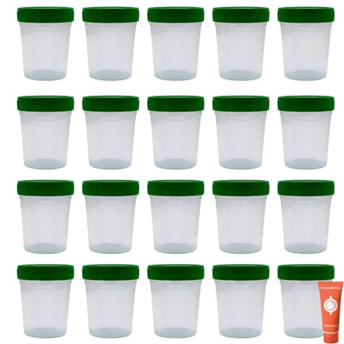 Urinbecher mit Schraubdeckel, 20 Stk. I 100 ml I Probenbecher mit Schraubverschluss I steril I einzelverpackt I Urinbehälter I Urinprobenbecher I Spar-Set plus Pharma Perle give-away Urinbecher mit Schraubdeckel, 20 Stk. I 100 ml I Probenbecher mit Schraubverschluss I steril I einzelverpackt I Urinbehälter I Urinprobenbecher I Spar-Set plus Pharma Perle give-away von PHARMA PERLE