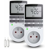 Digitale programmierbare Steckdose, täglicher/wöchentlicher digitaler Timer, Steckdosenprogrammierer mit LCD-Display und Digitale programmierbare Steckdose, täglicher/wöchentlicher digitaler Timer, Steckdosenprogrammierer mit LCD-Display und von PHASAT