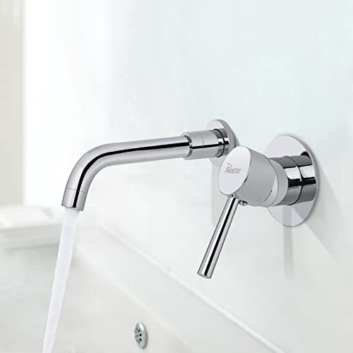 PHASAT Wasserhahn Bad 360° Wandmontage Schwenkbare Einhebel Waschtischarmaturen Unterputz Armatur Messing, Chrom PTBB06C von PHASAT