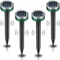 Solar Maulwurfabwehr, 4 Stück Ultraschall-Schädlingsbekämpfer – Maulwurfbekämpfung mit IP65 Wasserdicht, Maulwurfabwehr für den Garten von PHASAT