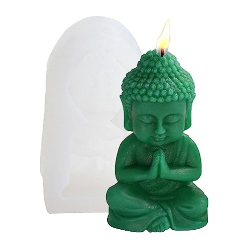 PHASZ Buddha-Silikon-Kerzenform,Buddha-Formen aus Silikon für Ton | 3D-Buddha-Fondant-Silikonform mit chinesischen Elementen für selbstgemachte Duftkerzen von PHASZ