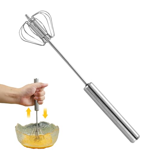 PHASZ Handmixer Eierschlägel | Rotierender Eierschläger Handschneebesen – Küchenhelfer, tragbarer Milchaufschäumer für die Herstellung von Sahne, Mischen, Rühren, Schlagen, Schneebesen von PHASZ