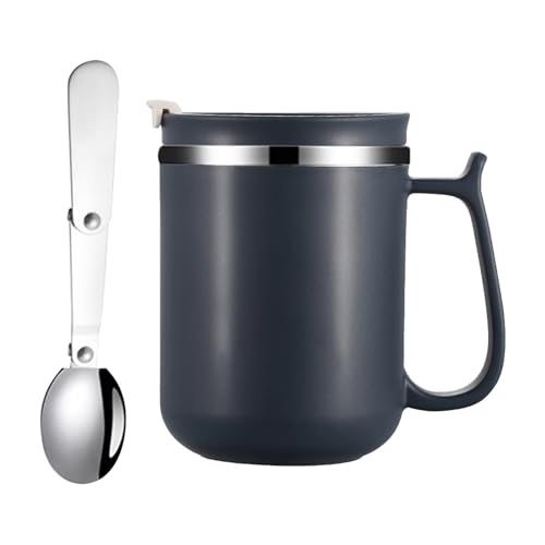 PHASZ Isolierter Reisebecher mit Griff, 500 ml Isolierbecher mit Griff, Kaffeetasse für heiße Getränke, Reise-Kaffeetasse für Damen, Herren, drinnen und draußen von PHASZ