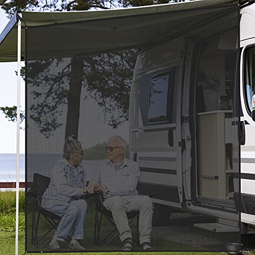 PHATRIP Universeller Wohnmobil View Blocker RV Markisen Seitenwand Wohnwagen 2,1m x 2,45m Seitenteil Vordach Markise Sonnenschutz mit Kompletten Kits von PHATRIP