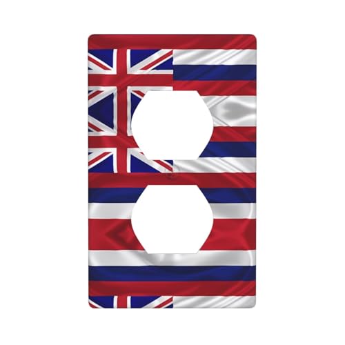 Phayah Dekorative Steckdosenabdeckungen, Duplex-Lichtschalterplatte, Flagge von Hawaii, amerikanisches Muster, Einzelstecker-Abdeckungen Phayah Dekorative Steckdosenabdeckungen, Duplex-Lichtschalterplatte, Flagge von Hawaii, amerikanisches Muster, Einzelstecker-Abdeckungen von PHAYAH