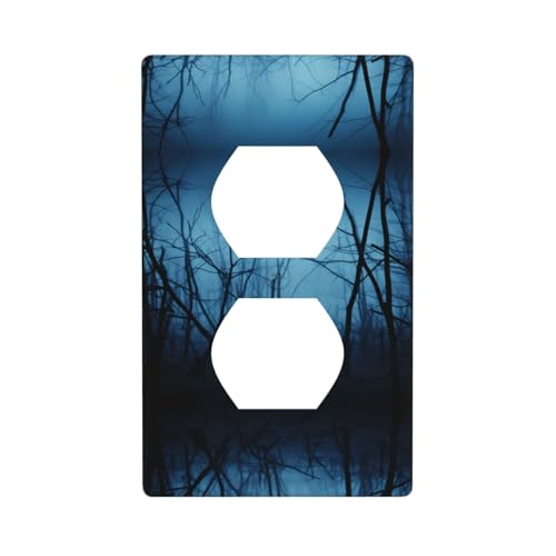 Phayah Dekorative Steckdosenabdeckungen, Duplex-Lichtschalterplatte, Motiv: Misty Woods von PHAYAH