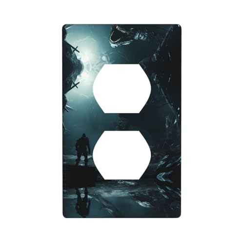 Phayah Dekorative Steckdosenabdeckungen mit Monster-Motiv unter dem Meer, Duplex-Lichtschalterplatte, einzelne Doppelstecker-Abdeckungen Phayah Dekorative Steckdosenabdeckungen mit Monster-Motiv unter dem Meer, Duplex-Lichtschalterplatte, einzelne Doppelstecker-Abdeckungen von PHAYAH