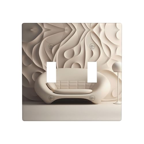 Phayah Doppel-Lichtschalter-Abdeckplatten mit Sofa-Muster, dekorative Wandplatte, Doppel-Kipp-Lichtschalter-Abdeckung Phayah Doppel-Lichtschalter-Abdeckplatten mit Sofa-Muster, dekorative Wandplatte, Doppel-Kipp-Lichtschalter-Abdeckung von PHAYAH